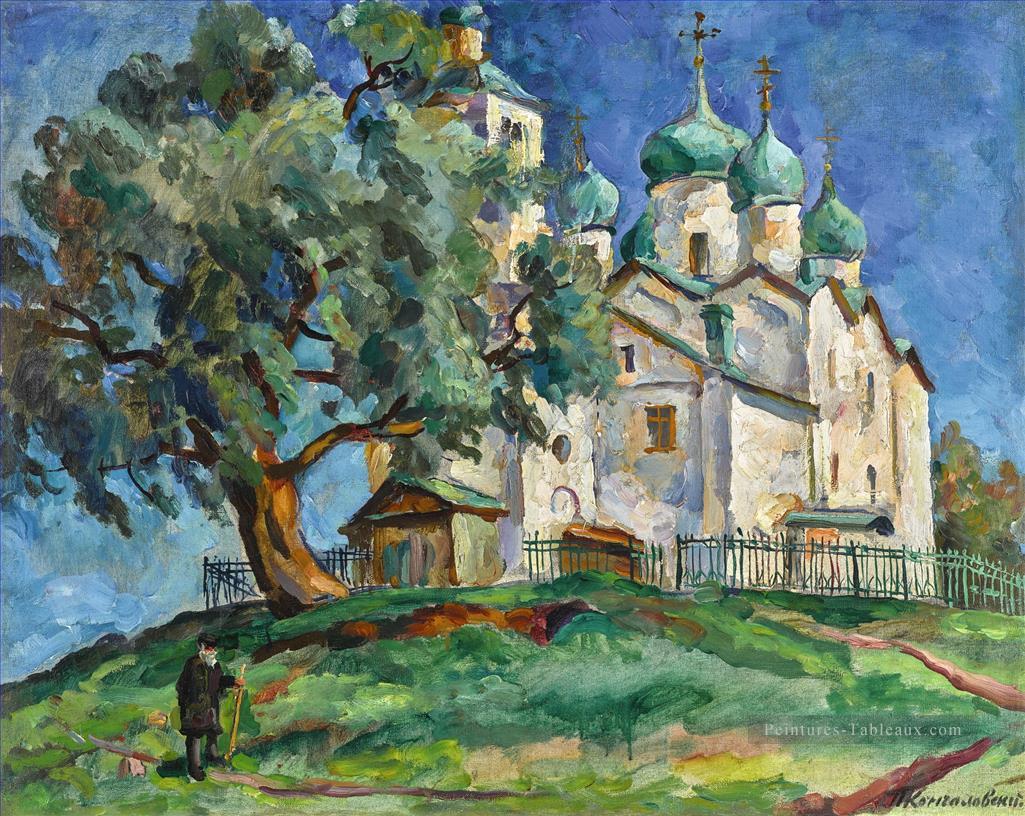ÉGLISE DES SAINTS BORIS ET GLEB À NOVGOROD Petr Petrovich Konchalovsky Peintures à l'huile